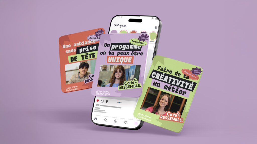 Page accueil compagne pub instagram